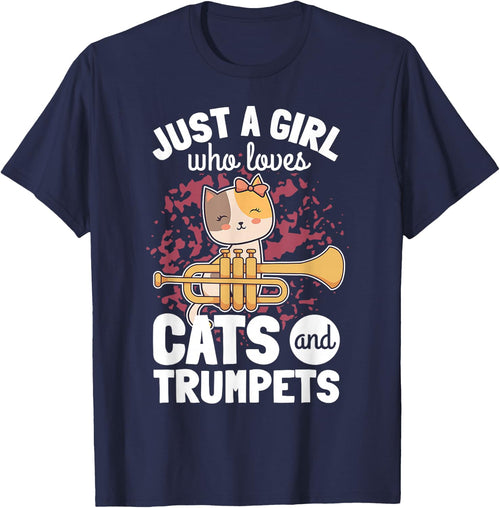 Girl Trumpet Player Saying Trumpeter Cat Owner Kitten Lover