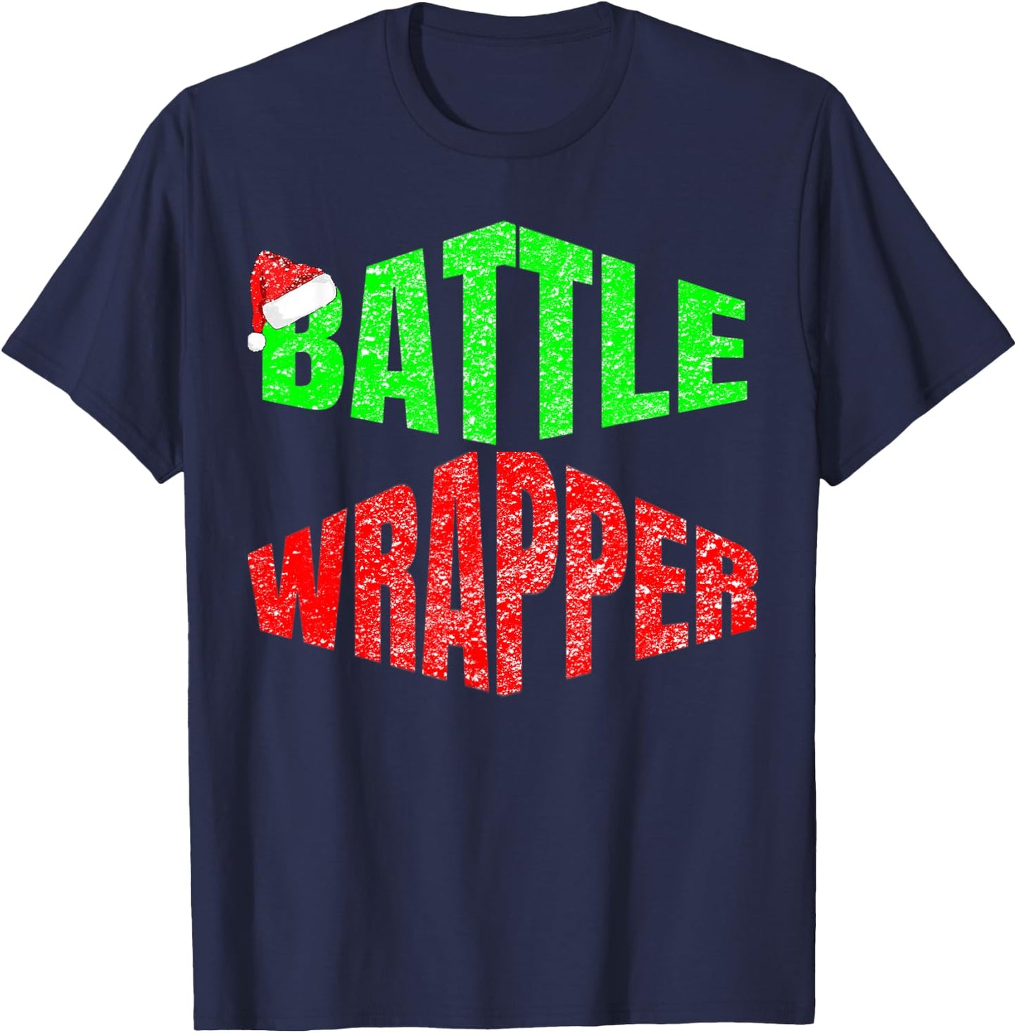 Funny Battle Wrapper Christmas Rap Cool Seasonal T-Shirt - T-Shirt | Navy