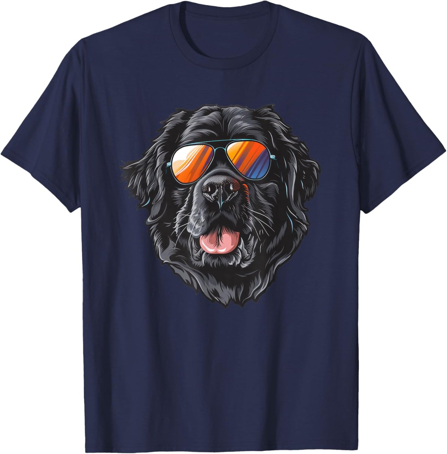 Newfoundland Dog Sunglasses Men Women Kids T-Shirt - T-Shirt | Navy