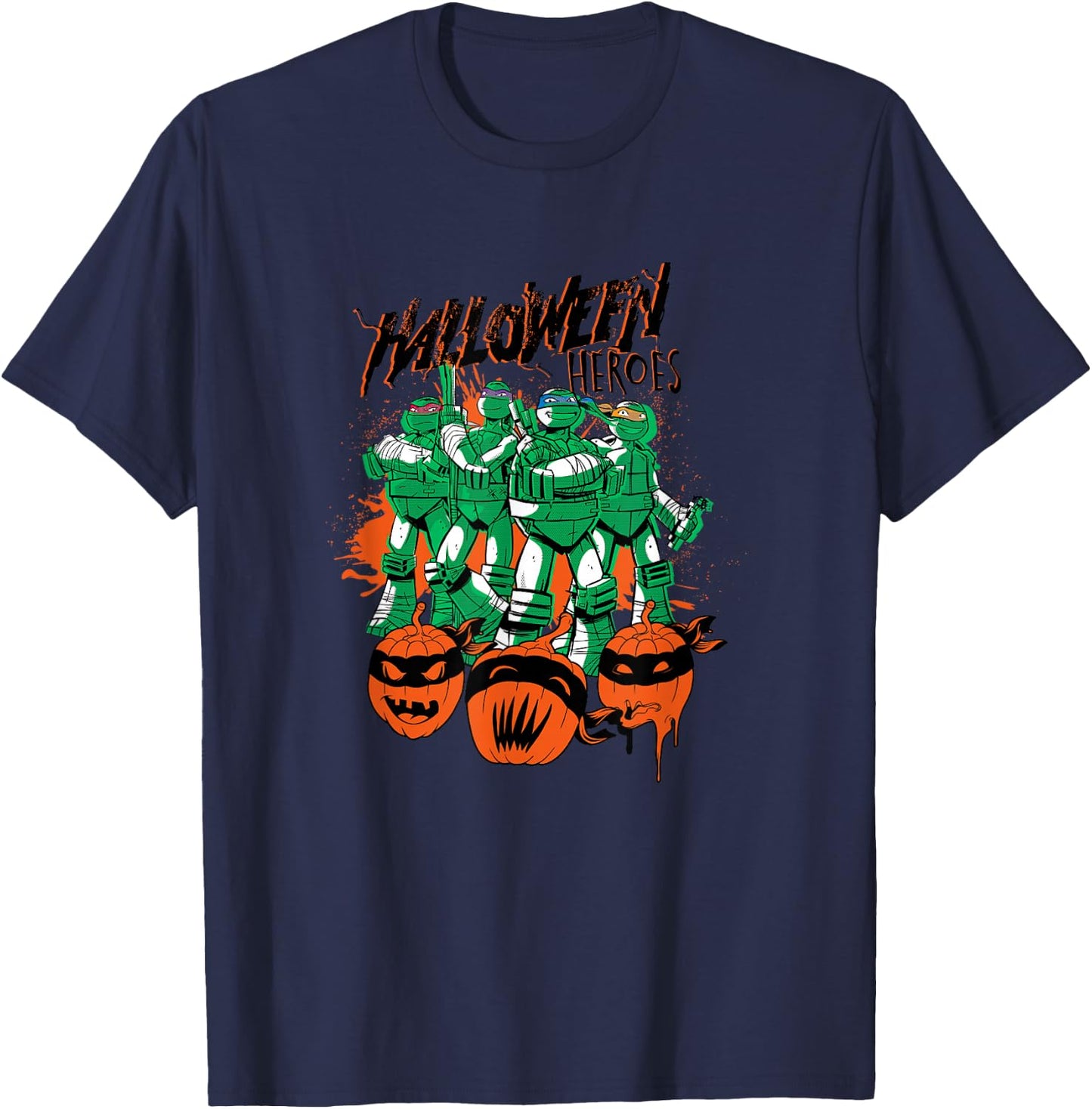 Teenage Mutant Ninja Turtles Halloween Heroes Spooky Crew T-Shirt - T-Shirt | Navy
