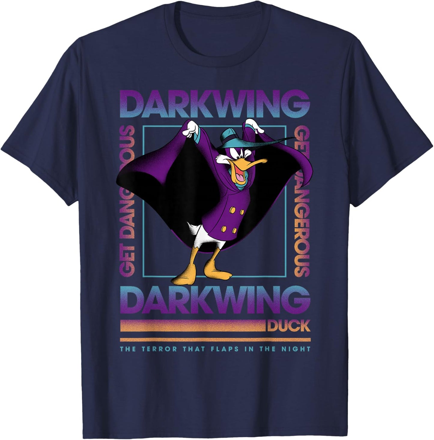 Disney Darkwing Duck Get Dangerous Square T-Shirt - T-Shirt | Navy
