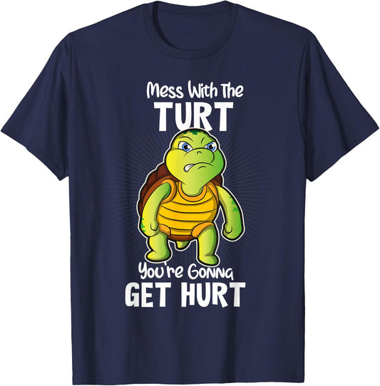 Turtle Shirt Gift Women & Kids Fun Tortoise Turtles T-Shirt - T-Shirt | Navy