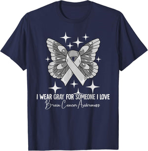 Brain Cancer Awareness T-Shirt - T-Shirt | Navy