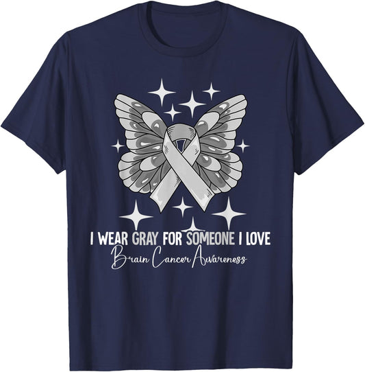 Brain Cancer Awareness T-Shirt - T-Shirt | Navy