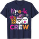 Funny Pre-K Boo Crew Teacher Kids Halloween Spooky Costume T-Shirt - T-Shirt | Navy