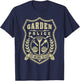 Garden Police Badge Gardener Vintage Distressed Gardening T-Shirt - T-Shirt | Navy