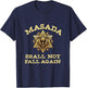 Masada Shall Not Fall Again Lion Judah Star Of David Israel T-Shirt - T-Shirt | Navy