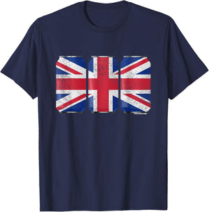 Cool Graphic Beer Cans England Flag T-Shirt - T-Shirt | Navy