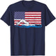 Swimming Sport Swim Practice Swimmer USA Flag Swimming Kids Men T-Shirt - T-Shirt | Navy