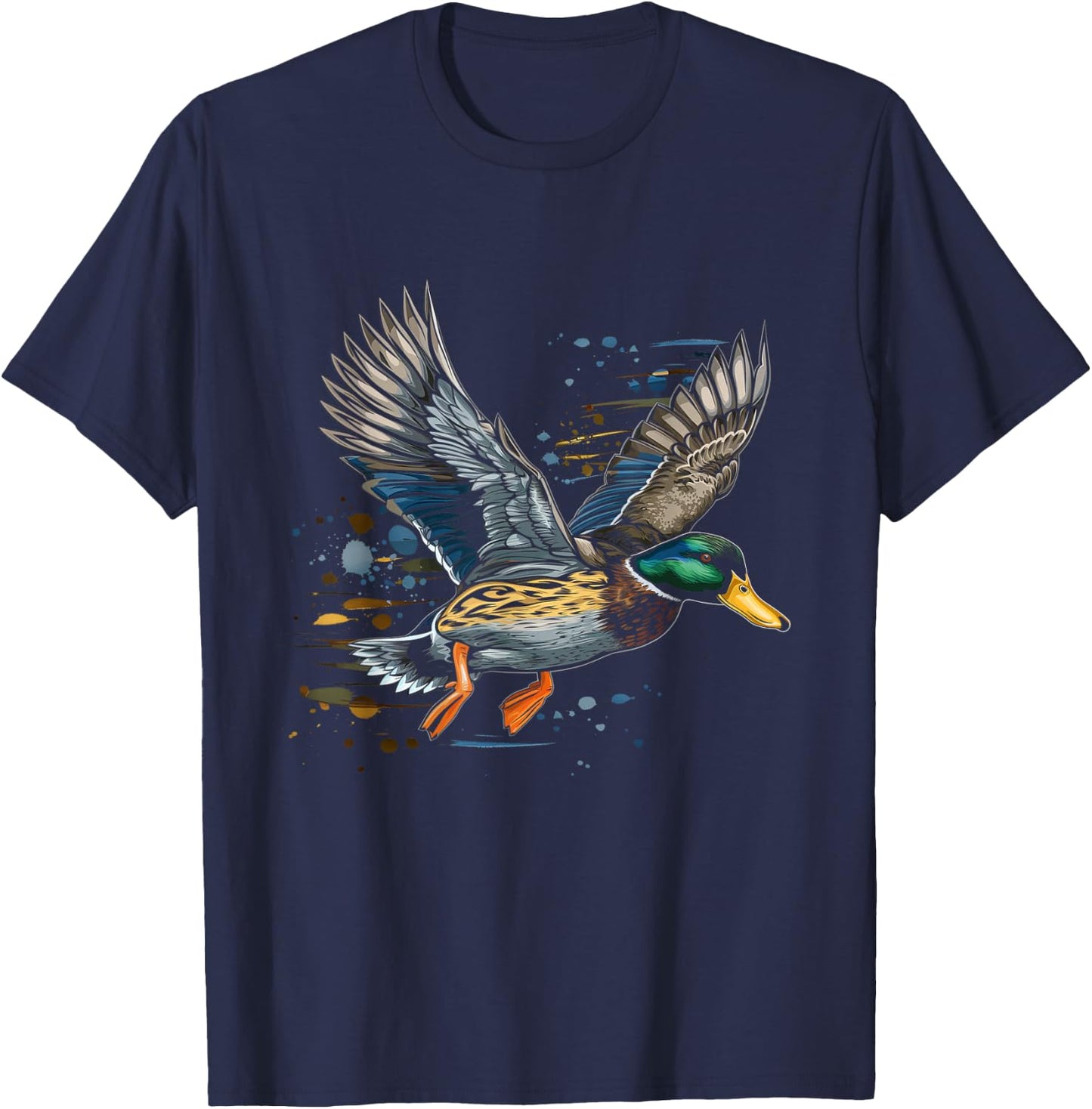 Duck Hunting Waterfowl Mallard Duck Hunter T-Shirt - T-Shirt | Navy