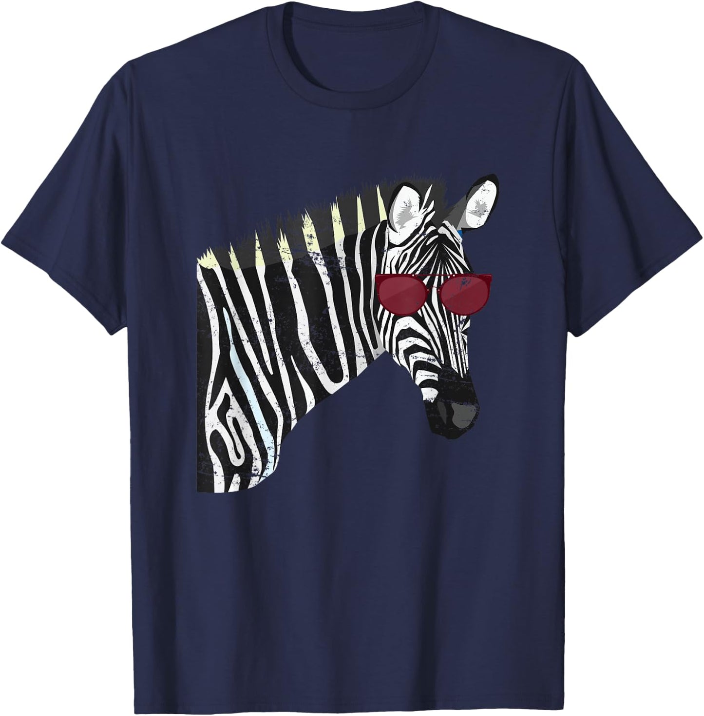 Cool Zebra T-Shirt - T-Shirt | Navy