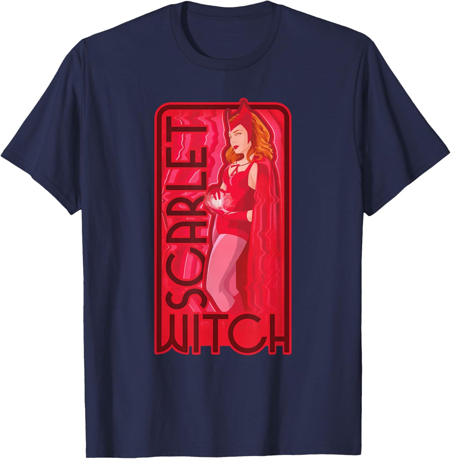 Marvel WandaVision Scarlet Witch Super Hero T-Shirt - T-Shirt | Navy
