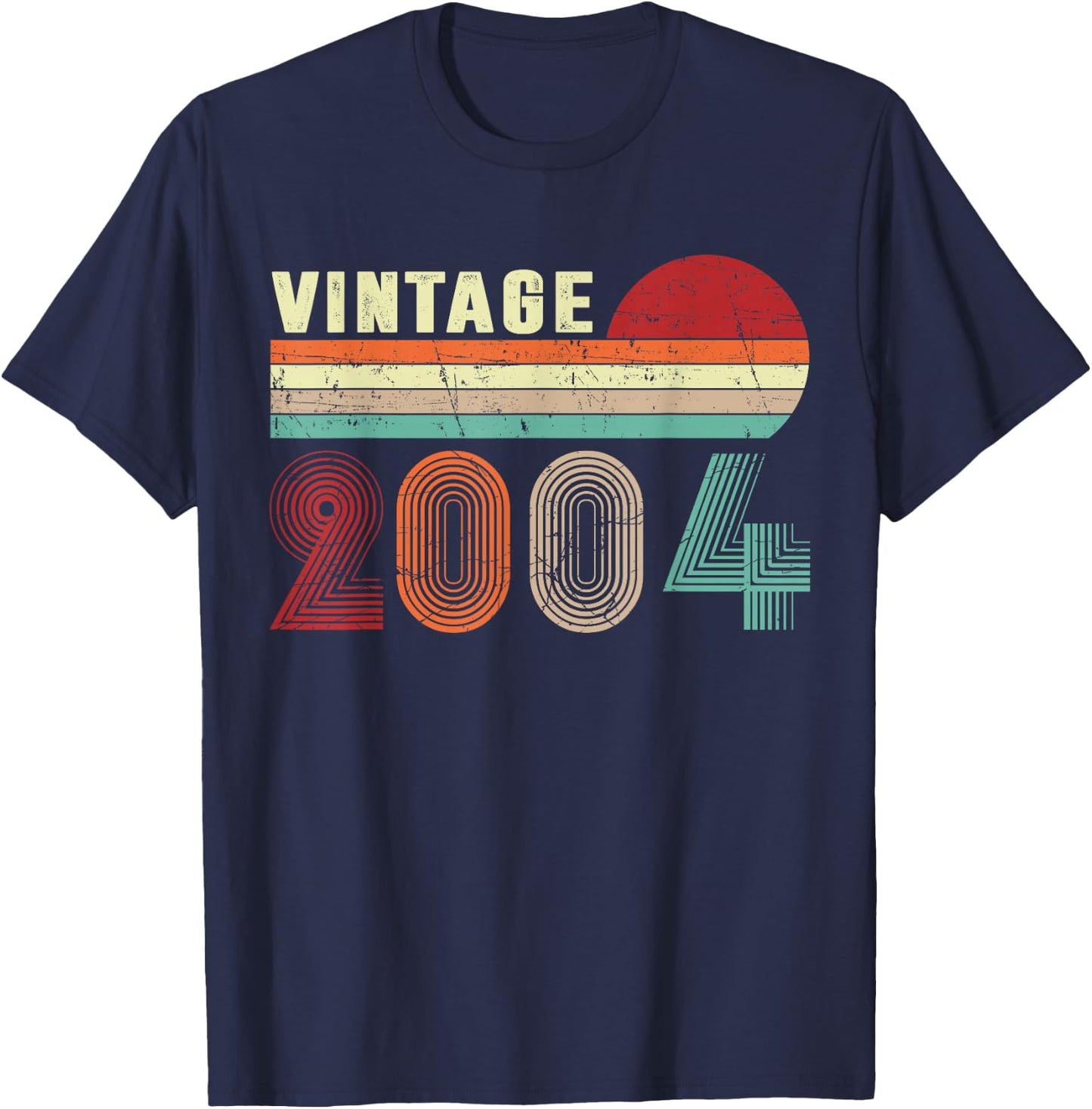 Vintage 2004 Funny 21 Years Old Men Women 21st Birthday T-Shirt - T-Shirt | Navy