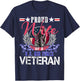 Vintage Proud Wife Of A U.S. Air Force Veteran Gift Mom Dad T-Shirt - T-Shirt | Navy