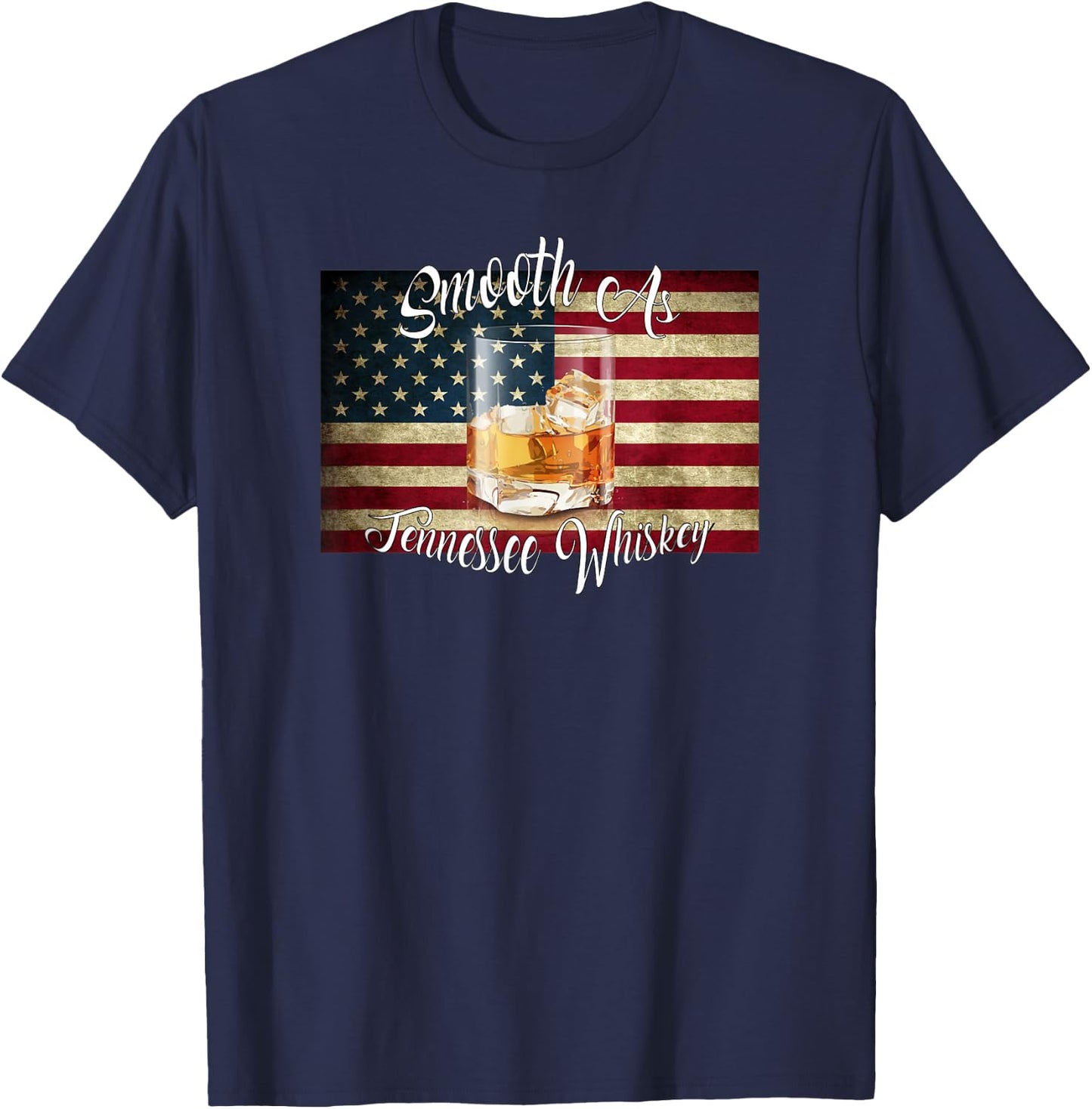 Smooth As Tennessee Whiskey T-Shirt - T-Shirt | Navy