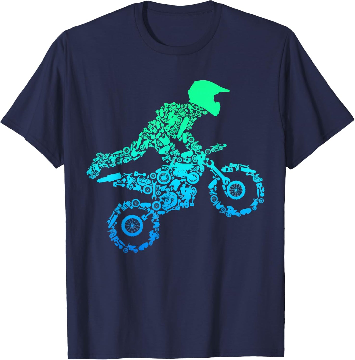 Dirt Bike Rider Motocross Enduro Dirt Biking Gifts T-Shirt - T-Shirt | Navy