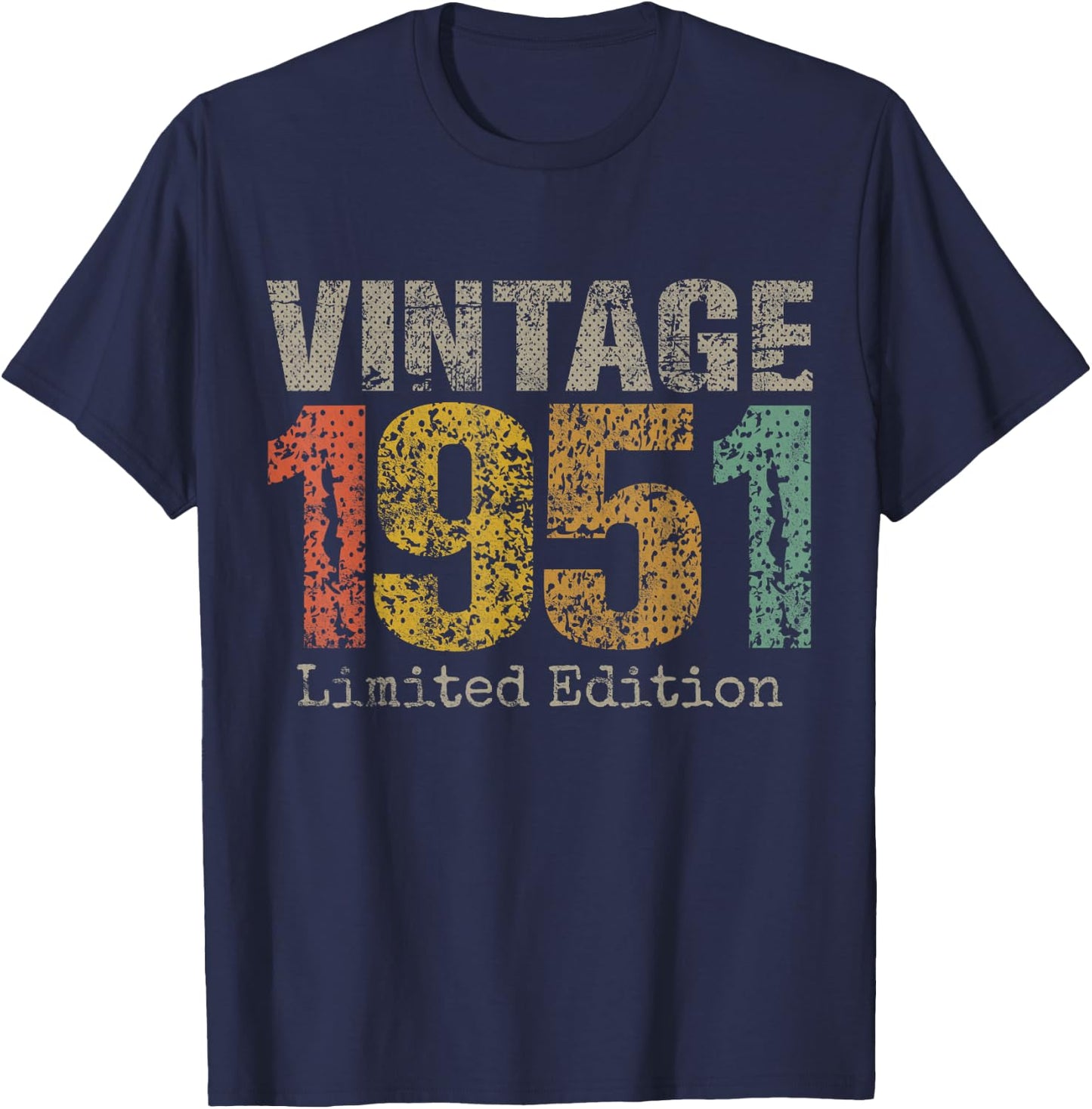 Vintage 1951 Limited Edition 74th Birthday Gifts 74 Year Old T-Shirt - T-Shirt | Navy