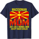 Vintage Macedonian Mom North Macedonia Flag For Mother's Day T-Shirt - T-Shirt | Navy