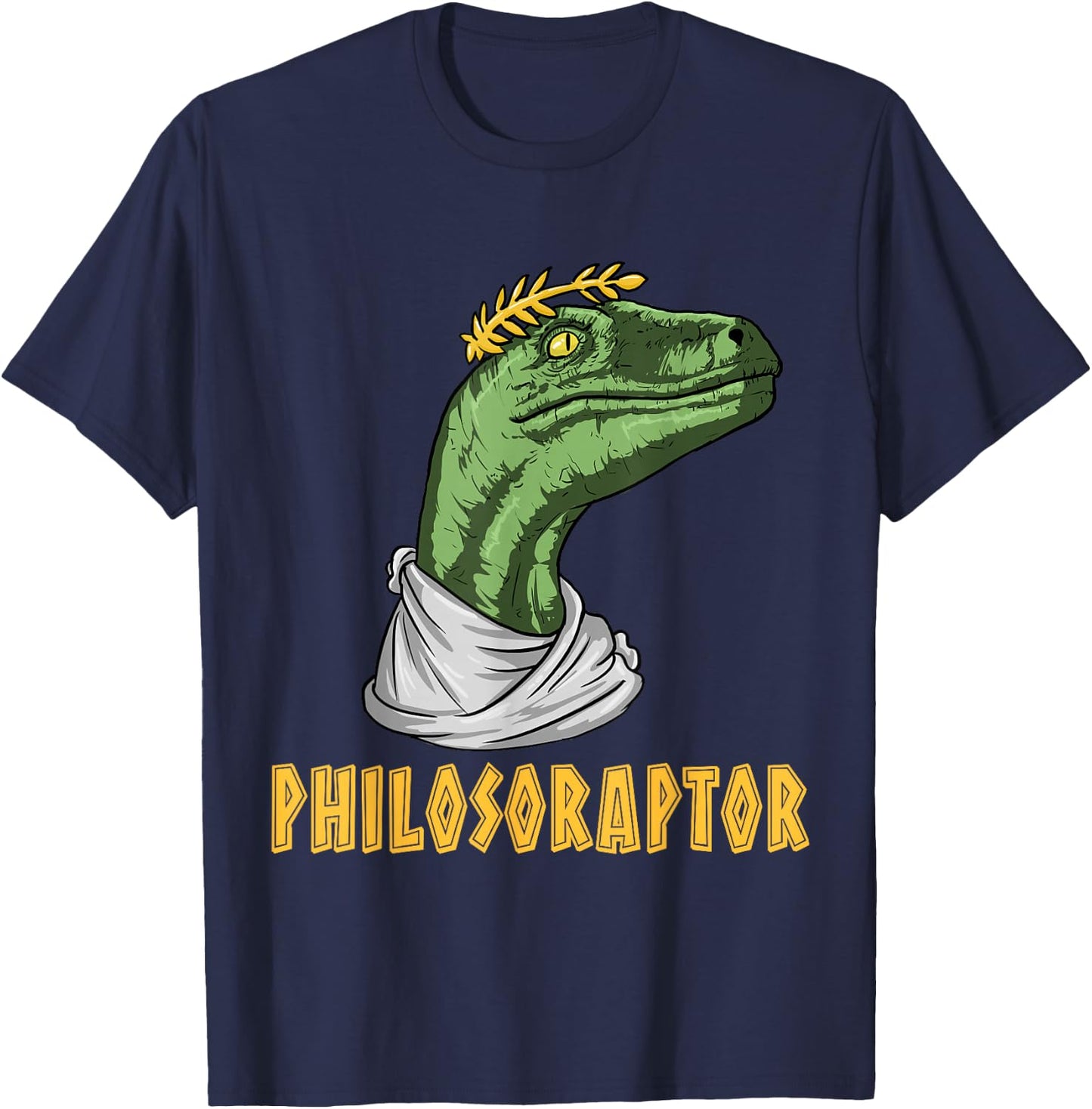 Philosophy Major Student Shirts & Gifts Philosoraptor Velociraptor Philosopher - Funny Philosophy T-Shirt - T-Shirt | Navy