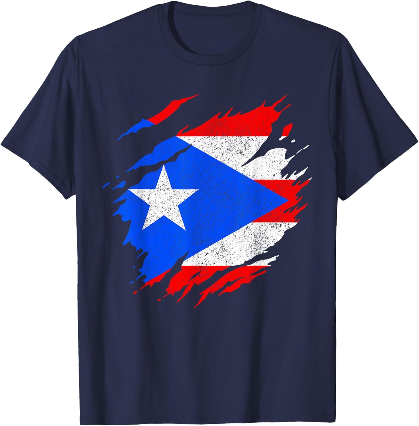 Puerto Rico Flag Vintage T-Shirt - T-Shirt | Navy