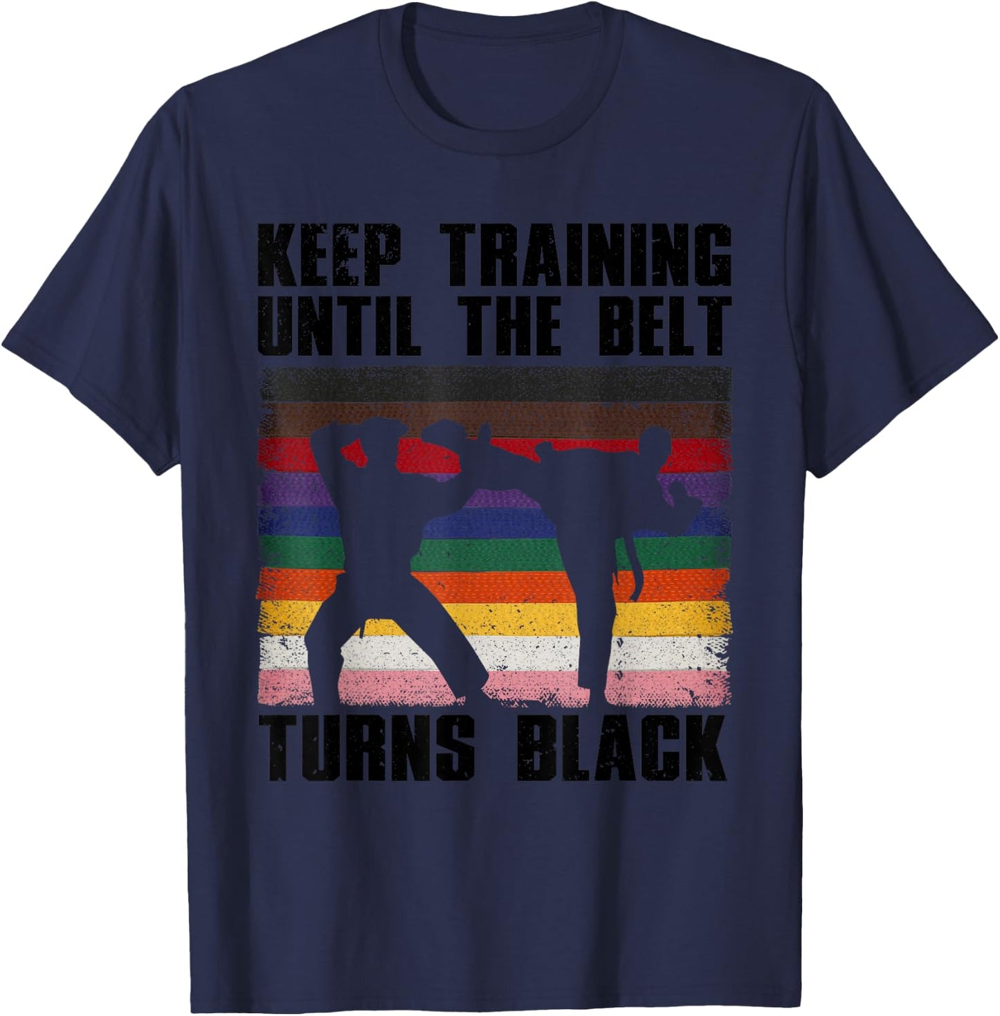 Cool Karate Art Women Martial Art Karate Black Belt T-Shirt - T-Shirt | Navy