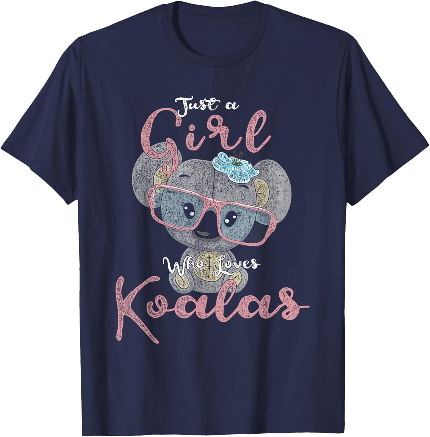 Just A Girl Who Loves Koala T-Shirt - T-Shirt | Navy