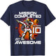 10th Birthday Astronaut 10 Years Old Outer Space Birthday T-Shirt - T-Shirt | Navy