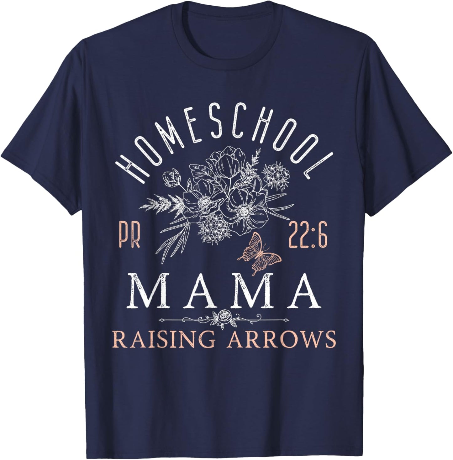 Homeschool Mama Mom Raising Arrows Mother's Day T-Shirt - T-Shirt | Navy