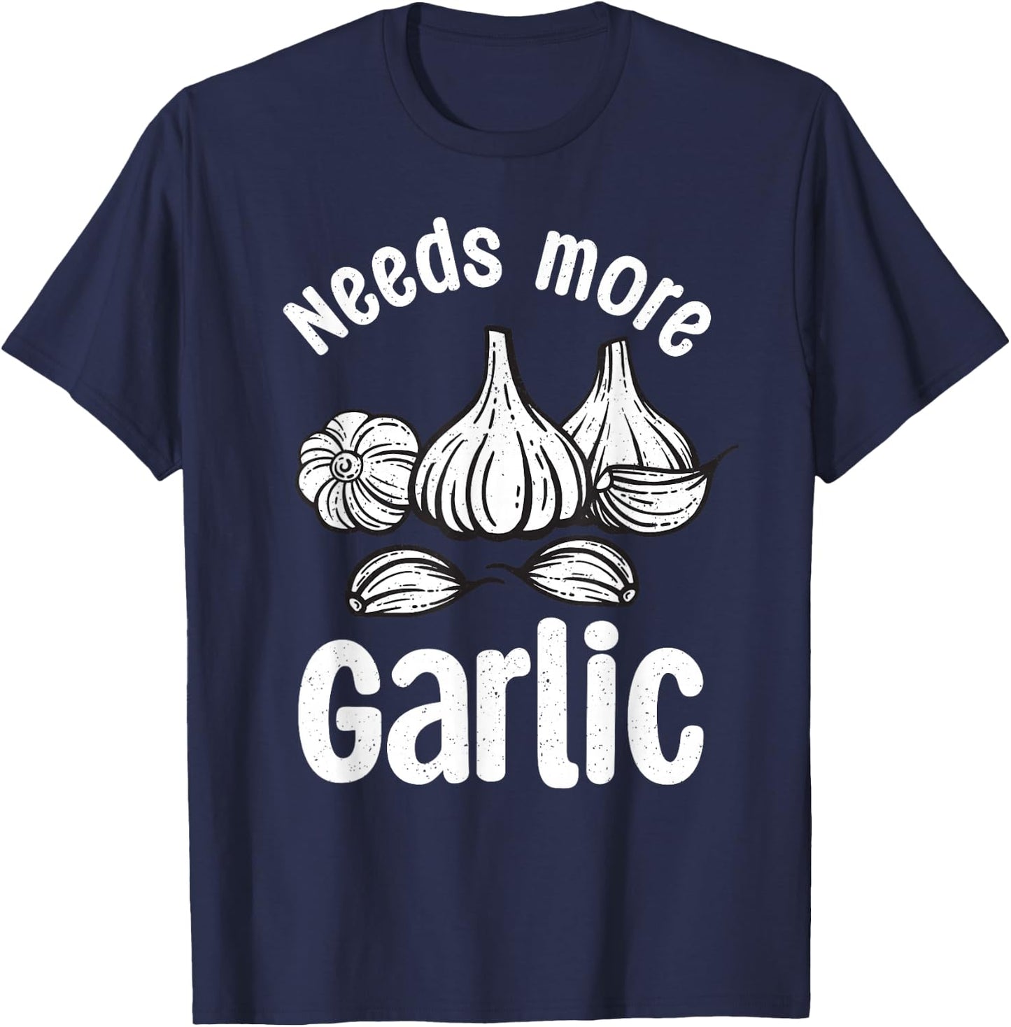 Garlic Art Women Chef Cook Asian Food Garlic Lover T-Shirt - T-Shirt | Navy
