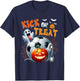 Trick Or Treat Funny Joke Kick Halloween Soccer Player Lover T-Shirt - T-Shirt | Navy