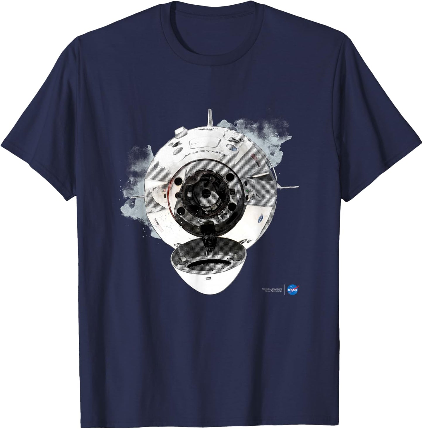 NASA SpaceX Dragon Capsule Docking T-Shirt - T-Shirt | Navy