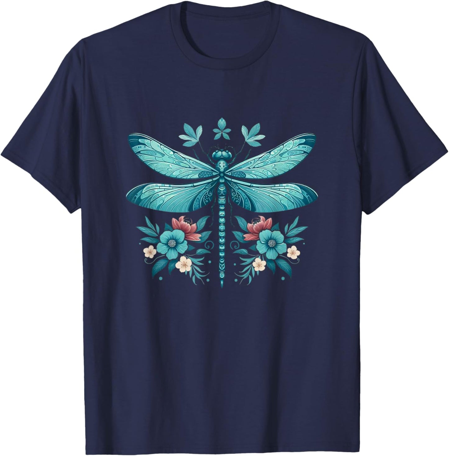 Dragonfly Casual Summer Women T-Shirt - T-Shirt | Navy