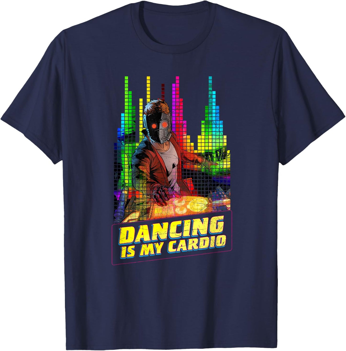 Marvel Star-Lord Peter Quill Dancing is My Cardio T-Shirt - T-Shirt | Navy