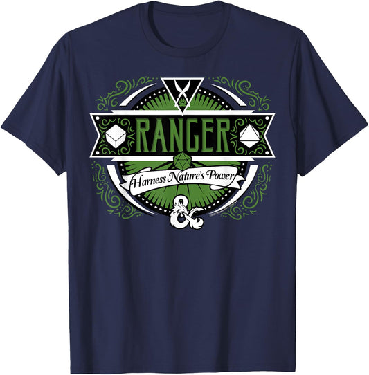 Dungeons & Dragons Ranger Harness Nature's Power Logo T-Shirt - T-Shirt | Navy