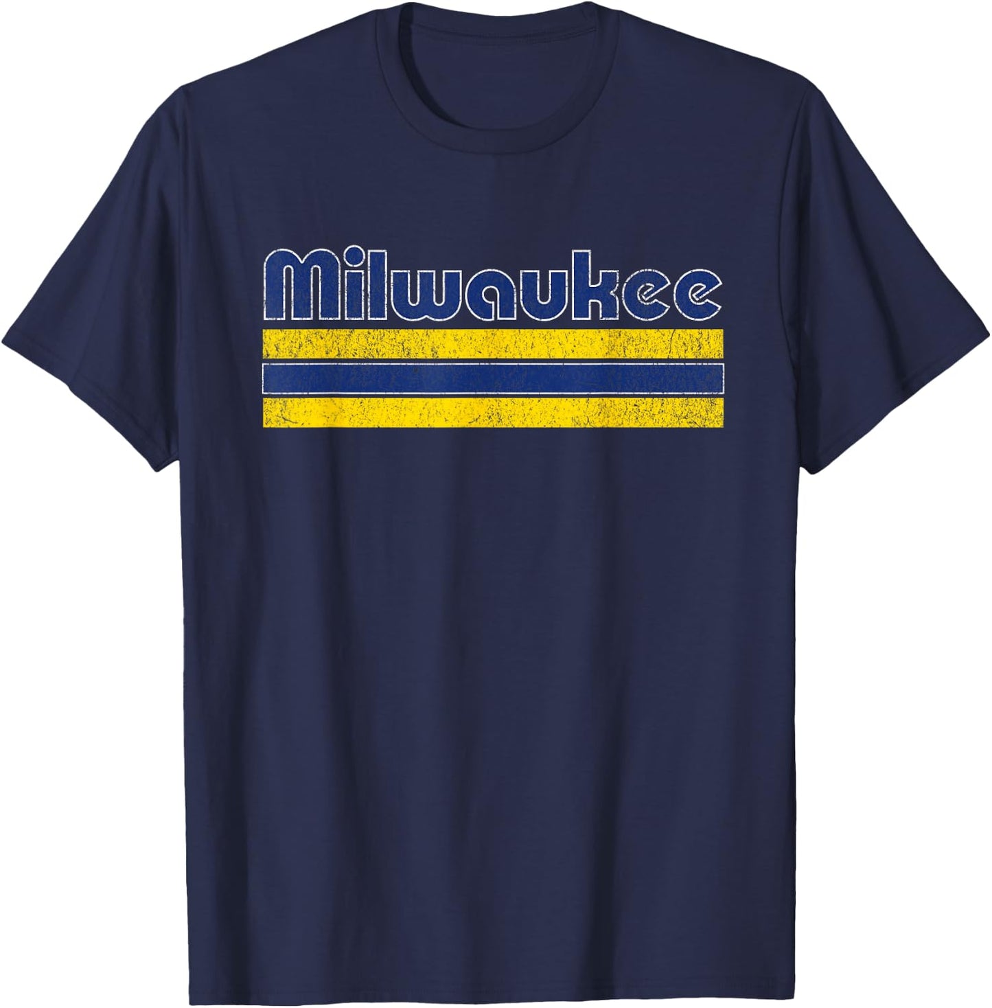 Milwaukee vintage baseball city T-Shirt - T-Shirt | Navy