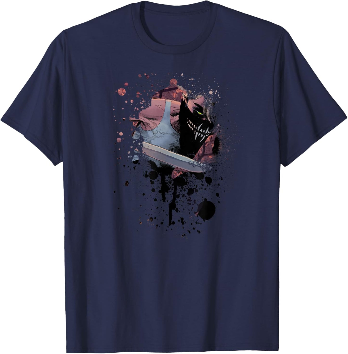 SIKTC Erica Slaughter Splatter T-Shirt - T-Shirt | Navy