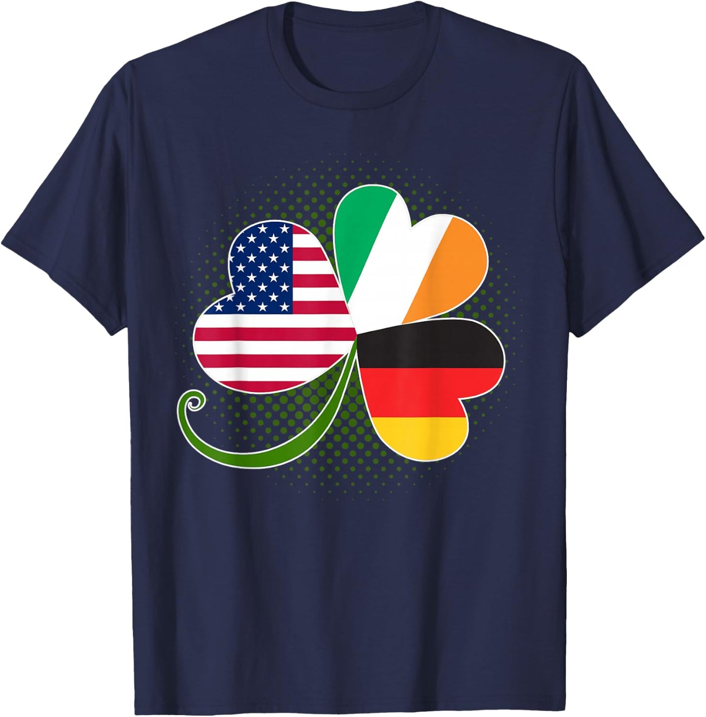 American German and Irish Roots DNA T-Shirt - T-Shirt | Navy