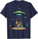 UFO Dinosaur Bigfoot Love Kindness Autism Awareness Puzzle T-Shirt - T-Shirt | Navy
