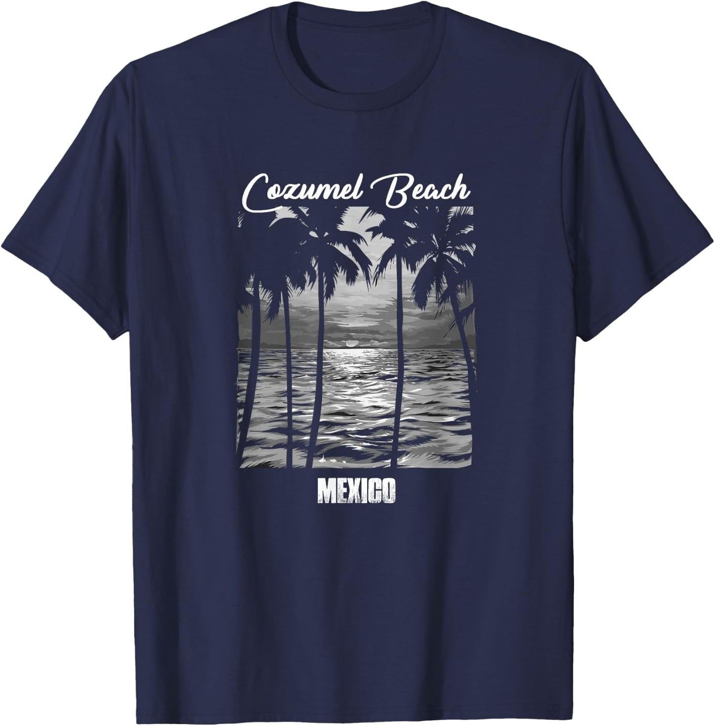 Cozumel Beach Souvenir - Mexico Reminder T-Shirt - T-Shirt | Navy