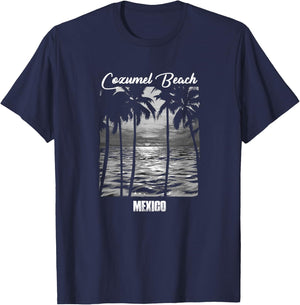 Cozumel Beach Souvenir - Mexico Reminder T-Shirt - T-Shirt | Navy