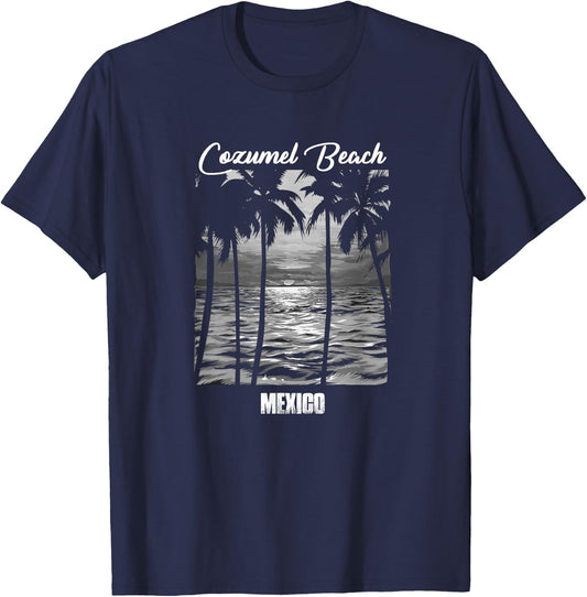 Cozumel Beach Souvenir - Mexico Reminder T-Shirt - T-Shirt | Navy