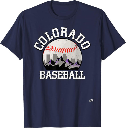 Colorado Baseball Rocky Mountain Team T-Shirt - T-Shirt | Navy