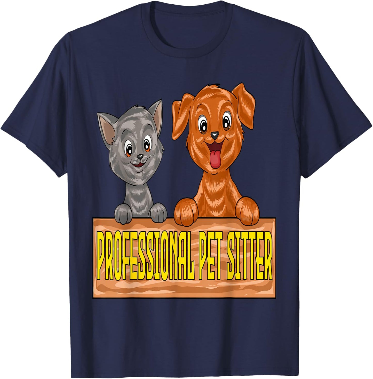 Professional Pet Sitter T-Shirt - T-Shirt | Navy