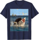 Eagerlys Funny Shark And Black Cat Ocean - Black Cat Bite T-Shirt - T-Shirt | Navy