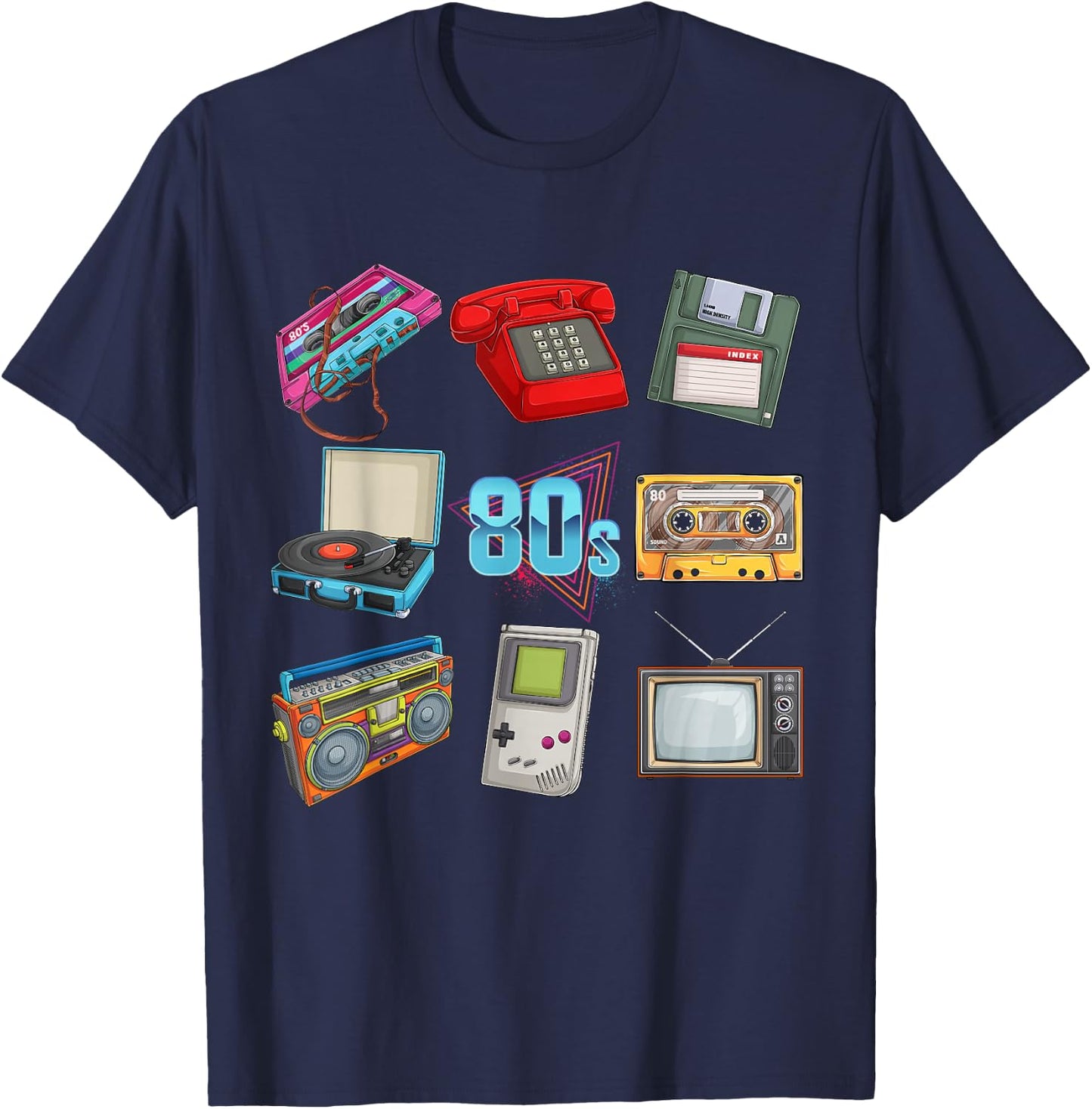 80's Throwback Retro Vintage Funny Party Cassette Tapes Men T-Shirt - T-Shirt | Navy