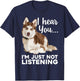 Funny Husky Dog Art Women Kids Siberian Husky Lover T-Shirt - T-Shirt | Navy