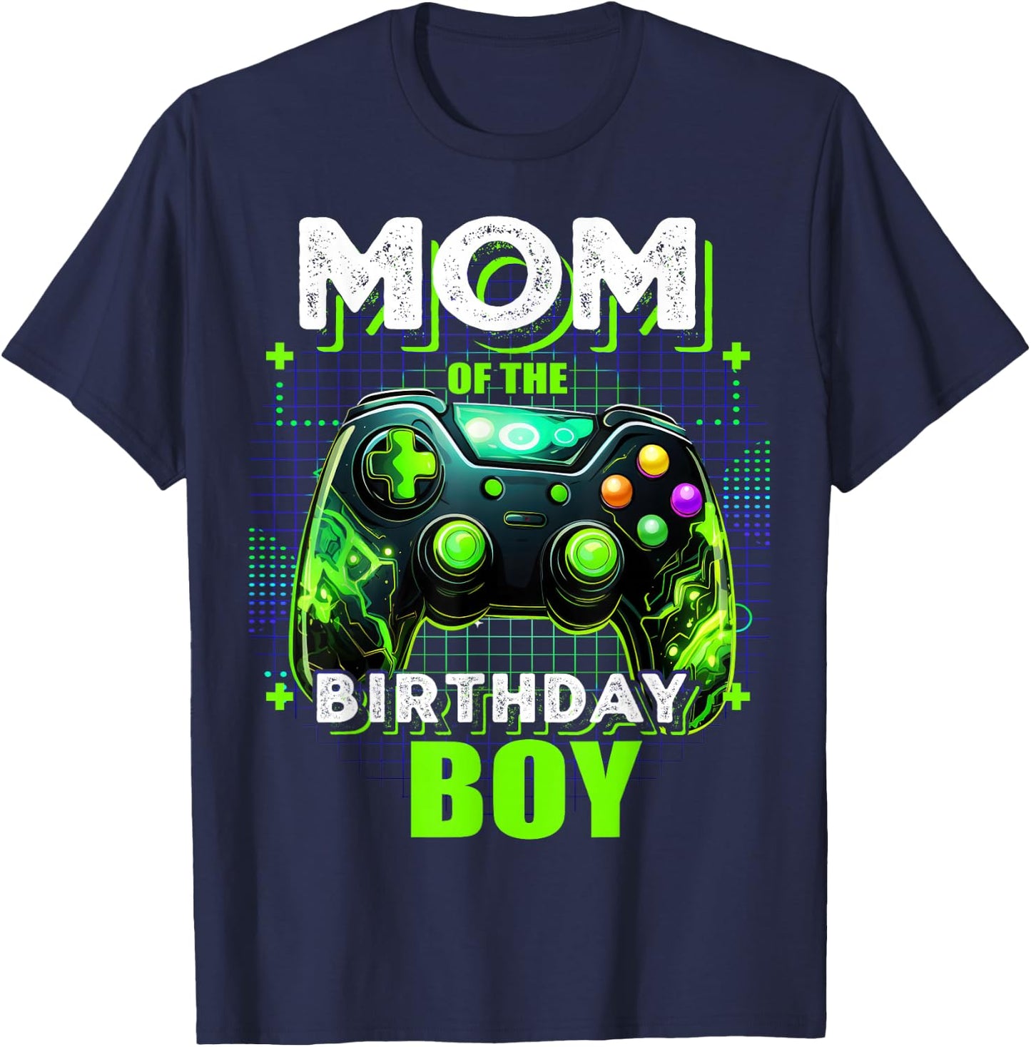 Mom of the Birthday Boy Matching Video Game Birthday Party T-Shirt - T-Shirt | Navy