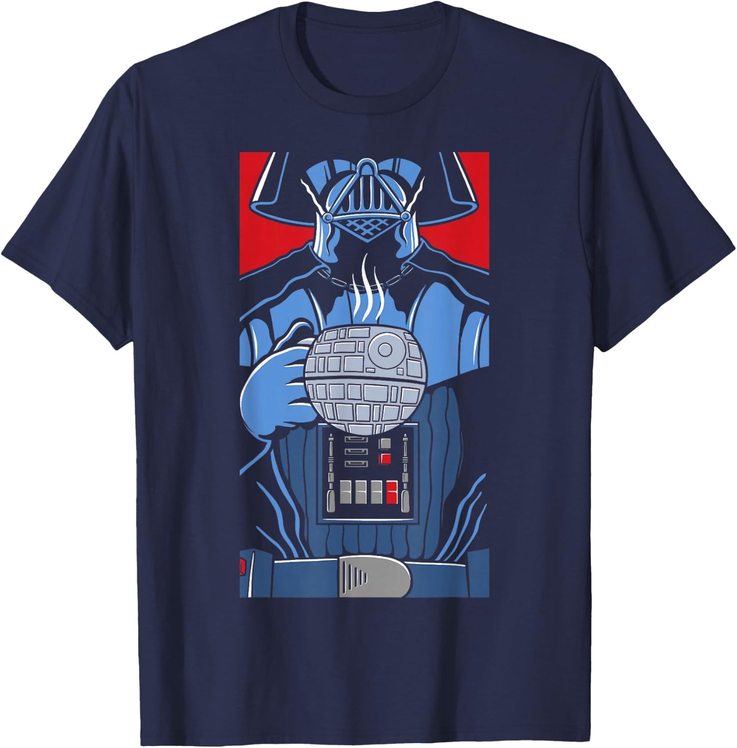 Star Wars Darth Vader Death Star Coffe Cup T-Shirt - T-Shirt | Navy