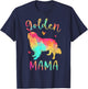 Golden Mama Colorful Golden Retriever Gifts Dog Mom Men Women Girls Kids T-Shirt - T-Shirt | Navy
