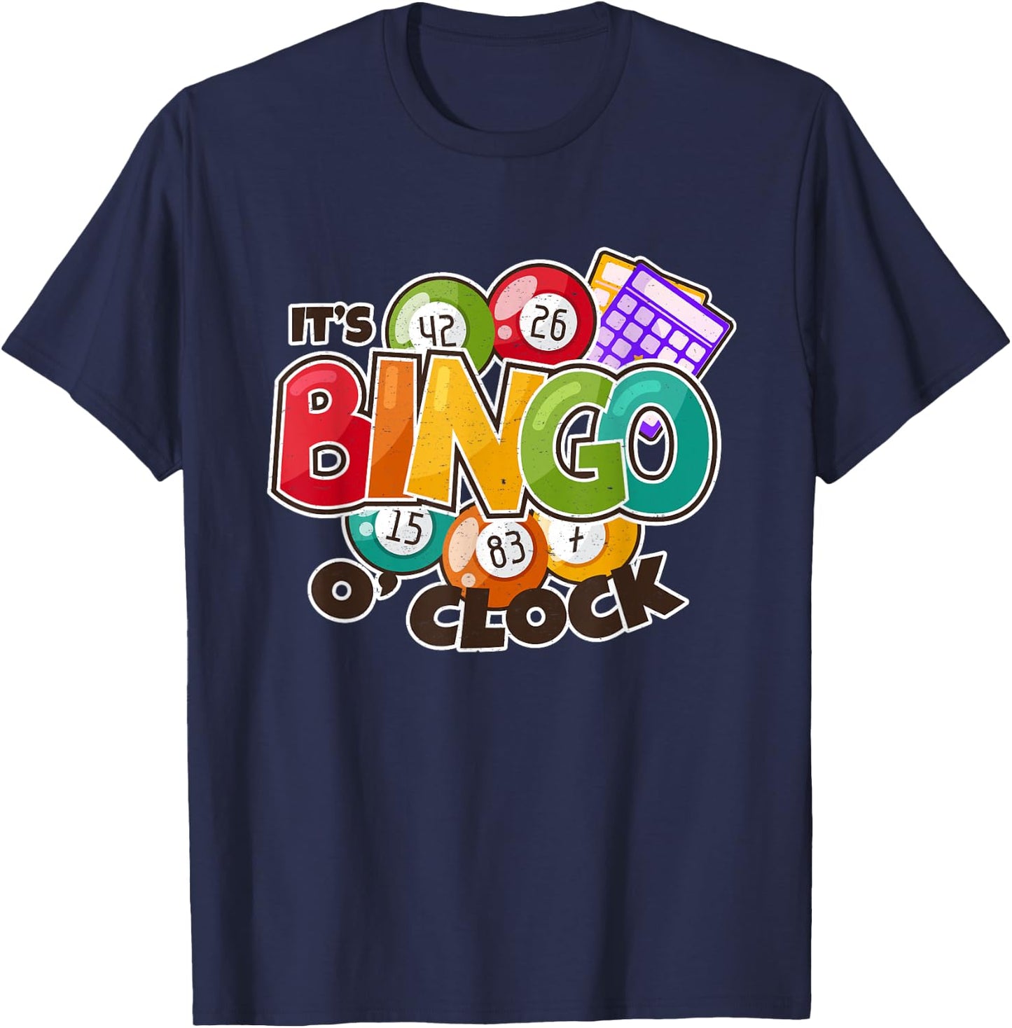 It's Bingo O Clock | Bingo Caller Shirt | Funny Bingo T-Shirt - T-Shirt | Navy